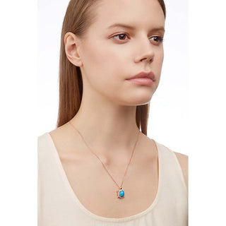 TURTLE GOLD DIAMOND TURQUOISE NECKLACE