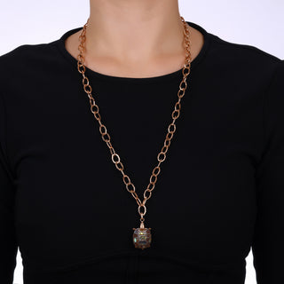 TURTLE GOLD DIAMOND SAVORITE STATEMENT PENDANT