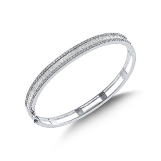 MONDRIAN 18K GOLD DIAMOND BANGLE BRACELET