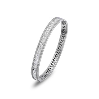 MONDRIAN 18K GOLD BAGUETTE DIAMOND BANGLE BRACELET