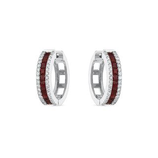 MONDRIAN 18K GOLD DIAMOND RUBY EARRINGS