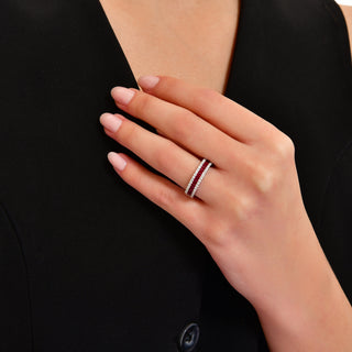 MONDRIAN 18K GOLD DIAMOND RUBY RING