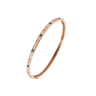 MONDRIAN GOLD DIAMOND EMERALD BRACELET