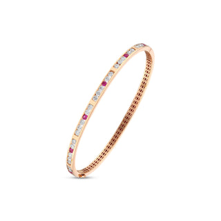 MONDRIAN GOLD DIAMOND PINK SAPPHIRE BRACELET