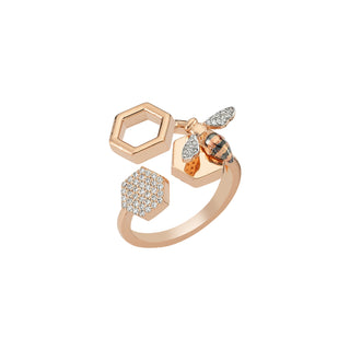 HONEYCOMB GOLD DIAMOND RING