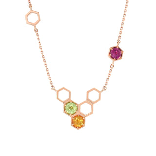 HONEYCOMB GOLD DIAMOND NECKLACE