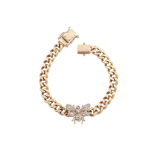 QUEEN BEE HANIA GOLD DIAMOND RUBY CHAIN BRACELET