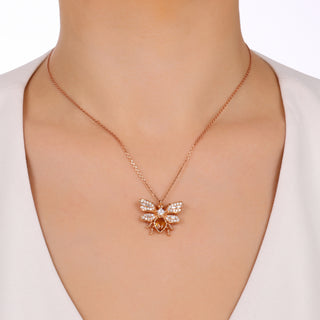 QUEEN BEE BON BON GOLD DIAMOND CITRINE NECKLACE