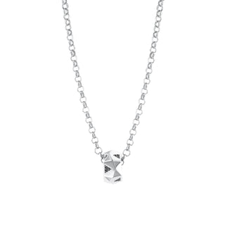 HONEYCOMB HALO SILVER BLACK DIAMOND NECKLACE