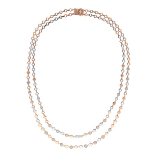 CYBELE MAGNIFICENCE GOLD 2 BAGUETTE DIAMOND NECKLACE