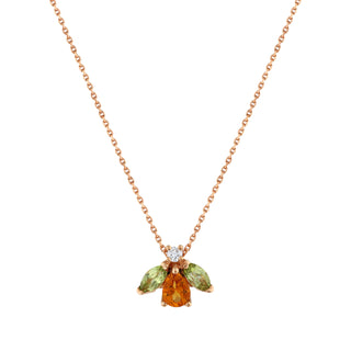 QUEEN BEE MAYA GOLD DIAMOND CITRINE NECKLACE