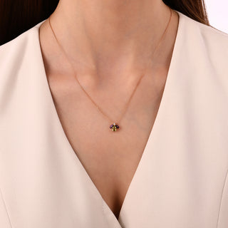 QUEEN BEE MAYA GOLD DIAMOND PERIDOT NECKLACE