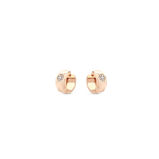 HONEYCOMB HALO GOLD DIAMOND SMALL EARRINGS