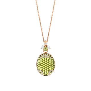 HONEYCOMB GOLD DIAMOND NECKLACE