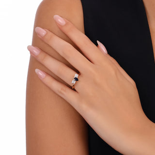 QUEEN BEE BELLA GOLD DIAMOND SAPPHIRE RING