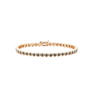 HONEYCOMB GOLD BLACK DIAMOND BRACELET