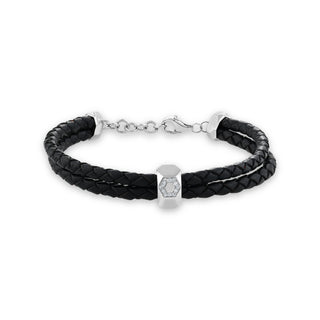 HONEYCOMB HEXA SILVER DIAMOND BRACELET