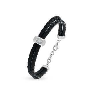 HONEYCOMB HEXA SILVER DIAMOND BRACELET