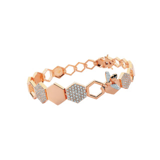 HONEYCOMB GOLD DIAMOND BRACELET