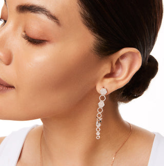 CYBELE HONEYCOMB 18K GOLD DIAMOND EARRINGS