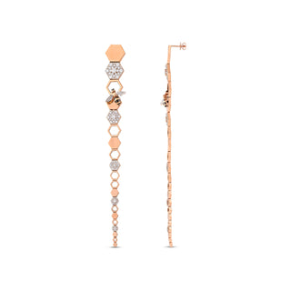 HONEYCOMB LILY GOLD DIAMOND SINGLE EARRING
