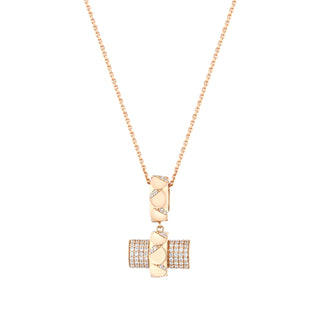 SOUL MATE CRESTED RING GOLD DIAMOND NECKLACE