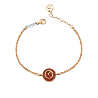 SHAKTI GOLD RED ENAMEL BRACELET
