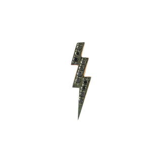 LIGHTNING GOLD BLACK DIAMOND SINGLE EARRING