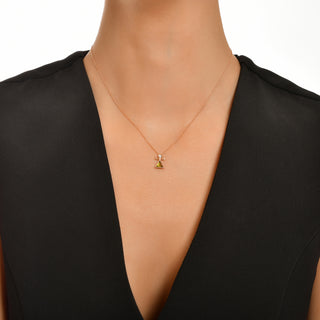 TANIT GOLD DIAMOND GREEN SPECIAL CUT CRYSTAL NECKLACE