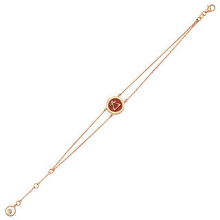 TANIT GOLD RED ENAMEL BRACELET