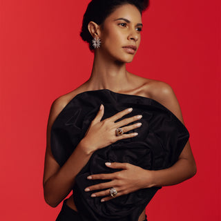 HERA 18K GOLD DIAMOND STATEMENT EARRINGS