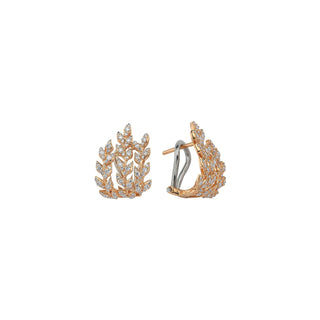 WHEAT GOLD PAVÊ DIAMOND EARRINGS