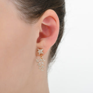 SIRIUS STAR GOLD DIAMOND EARRINGS