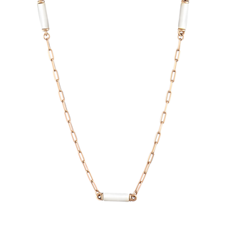 CHAIN GOLD MOTHER OF PEARL NECKLACE