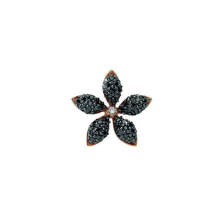 APPLE SEED TARA GOLD BLACK DIAMOND SINGLE EARRING