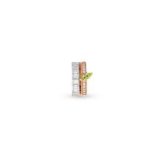APPLE SEED GOLD BAGUETTE DIAMOND PERIDOT EAR CUFF