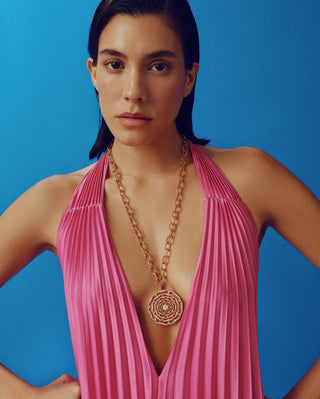 CHAIN GOLD PATTERNED NECKLACE