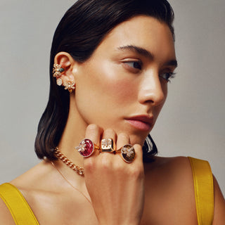 QUEEN BEE BON BON GOLD DIAMOND RING