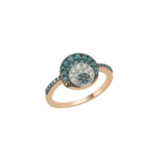 CINTEMANI GOLD BLUE DIAMOND XSMALL RING