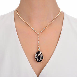 CYBELE MAGNIFICENCE GOLD DIAMOND LARIAT NECKLACE