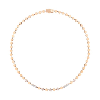CYBELE MAGNIFICENCE GOLD BAGUETTE DIAMOND NECKLACE