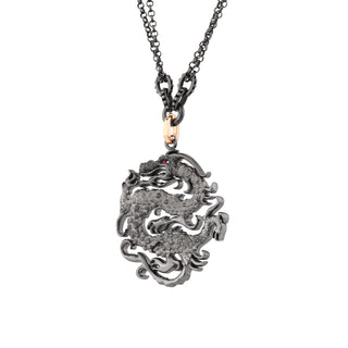 DRAGON GOLD BLACK DIAMOND STATEMENT PENDANT
