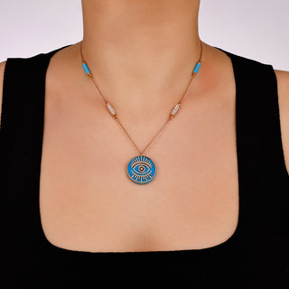 EYE LIGHT GOLD DIAMOND NECKLACE