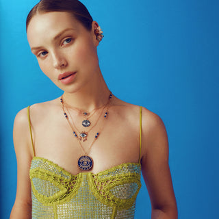 EYE LIGHT GOLD DIAMOND NECKLACE