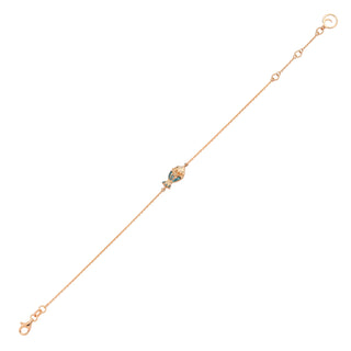 FISH GOLD BLUE DIAMOND BRACELET