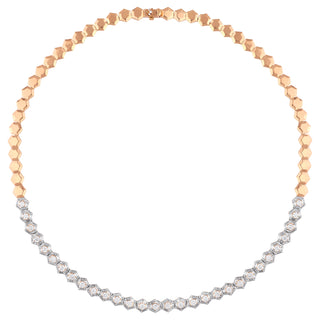HONEYCOMB 18K GOLD DIAMOND NECKLACE