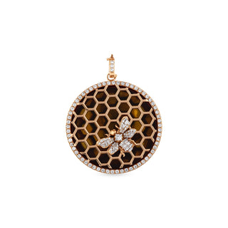 HONEYCOMB 18K GOLD DIAMOND PENDANT