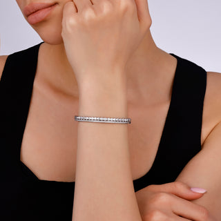 HONEYCOMB GOLD DIAMOND BANGLE BRACELET