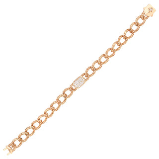 HONEYCOMB GOLD DIAMOND CHAIN BRACELET
