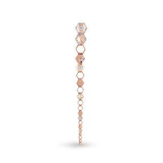 HONEYCOMB PAVÊ 18K GOLD DIAMOND SINGLE EARRING